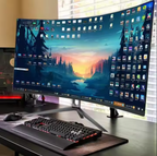 Curved Borderless 34" 4K Gaming Monitor - 120Hz-240Hz - Soundmali