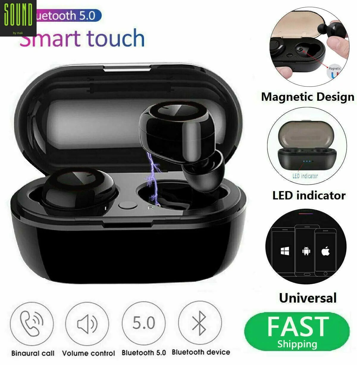 Echofy 5.0 Professional Wireless Earbuds - Soundmali
