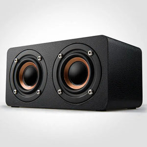 Harmony Haven Home Wooden Wireless Speaker in Black Graffiti Color - Soundmali