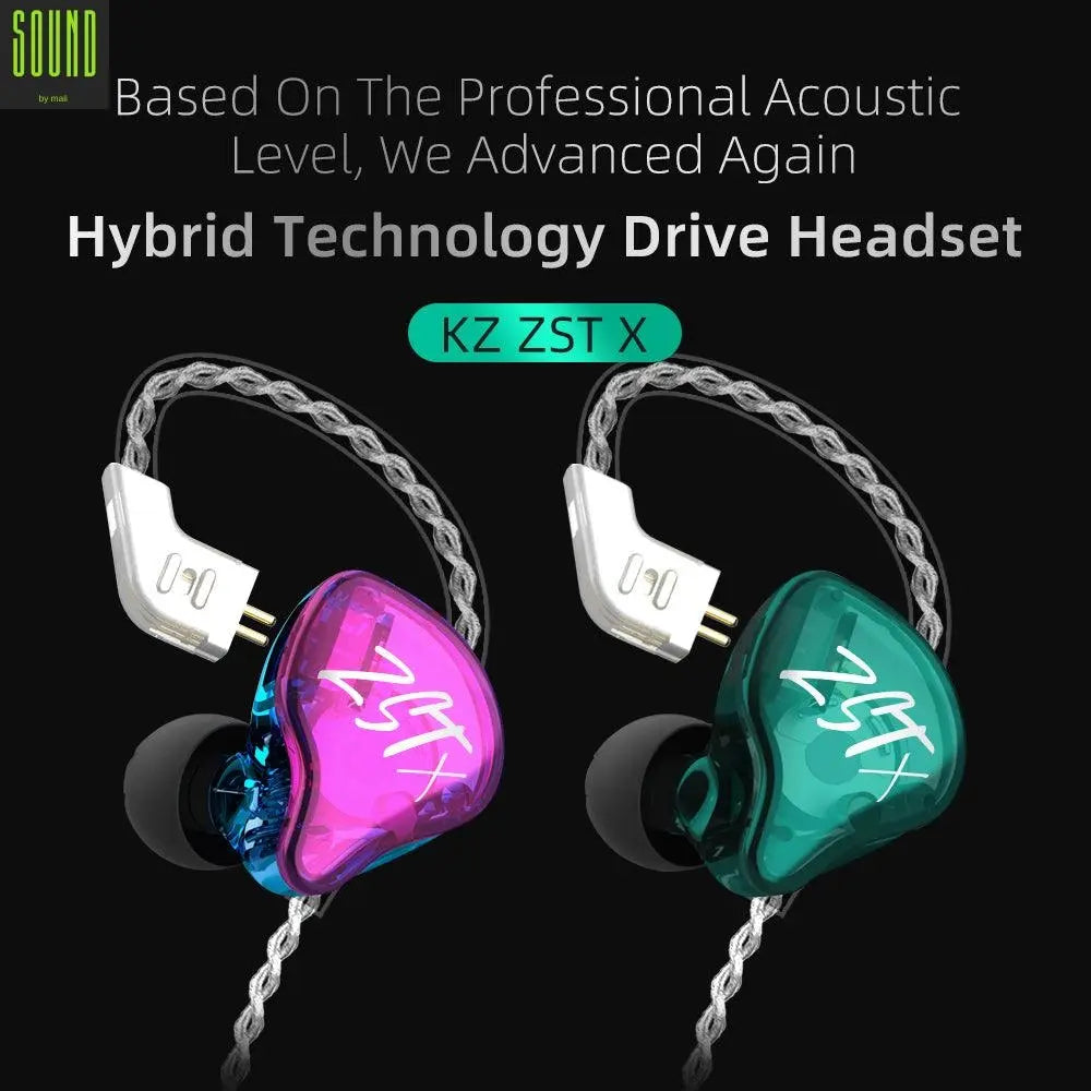 KZ ZST X 1BA + 1DD In-Ear Headphones - Soundmali