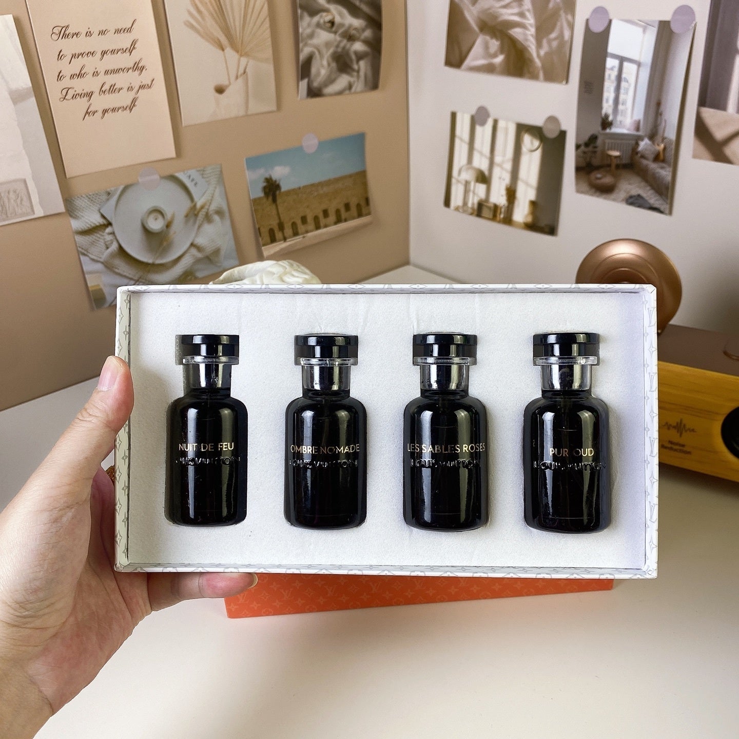 Louis Vuitton Black Bottle Limited-Edition Miniature 4-Piece Set