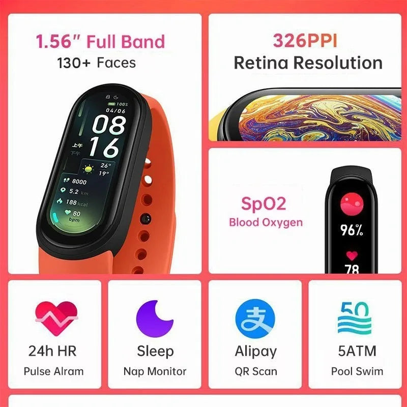 M6 Sport Smartwatch with Fitness Tracker and Music Playback Functionality - Soundmali