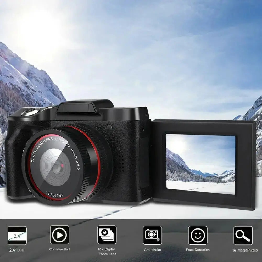 Professional 1080p Camera with 16X Digital Zoom and 2.4-Inch Screen - Soundmali