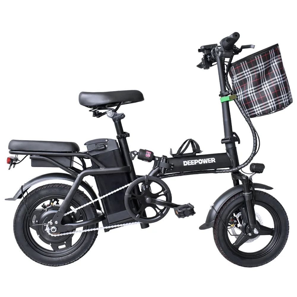 Soundmali 400W Foldable E-Bike | Long-Range Electric Bike with Shock Absorption & 48V Battery