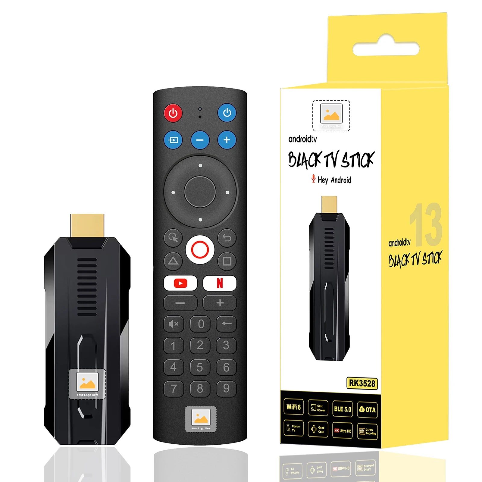 Stick R3 Rockchip RK3528 Android 13 Smart TV Stick with 8K Support - Soundmali