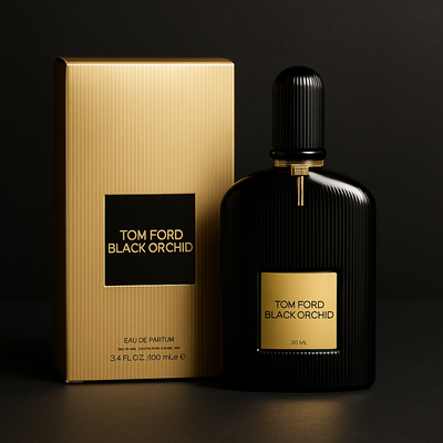 Tom Ford Black Orchid bottle, front view