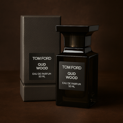 Tom Ford Oud Wood bottle, front view