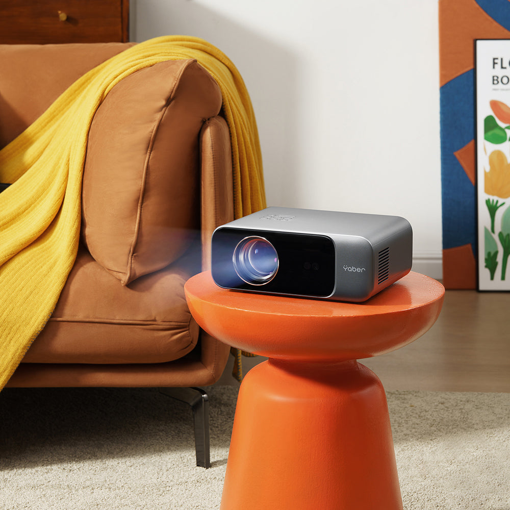 4K Home Theater Projector — Native 1080P, WiFi 6, Bluetooth 5.2, 500 ANSI Lumens