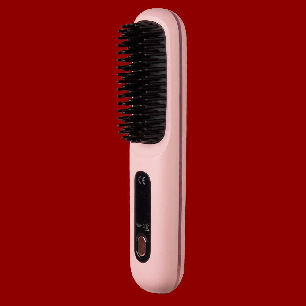 Portable Cordless Straightener Hair Comb Electric Negative Ion Anti