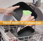 2X Air Fryer Silicone Pot Rectangle Baking Tray Basket