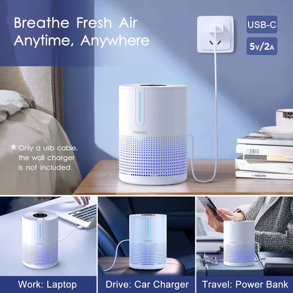 MOOKA HEPA H13 Air Purifier for Bedroom