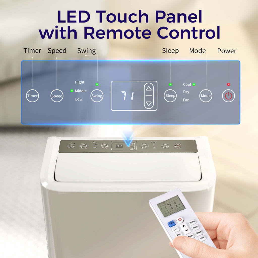 12,000 BTU Portable Air Conditioner with Remote