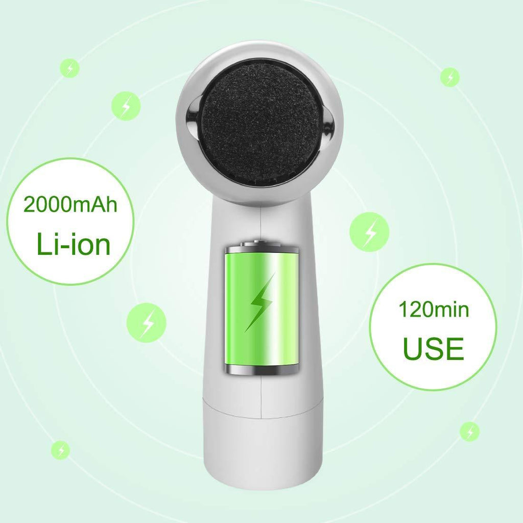 Electric Foot Polisher with Vacuum — Callus Remover, Dead Skin Exfoliator for Smooth Heels