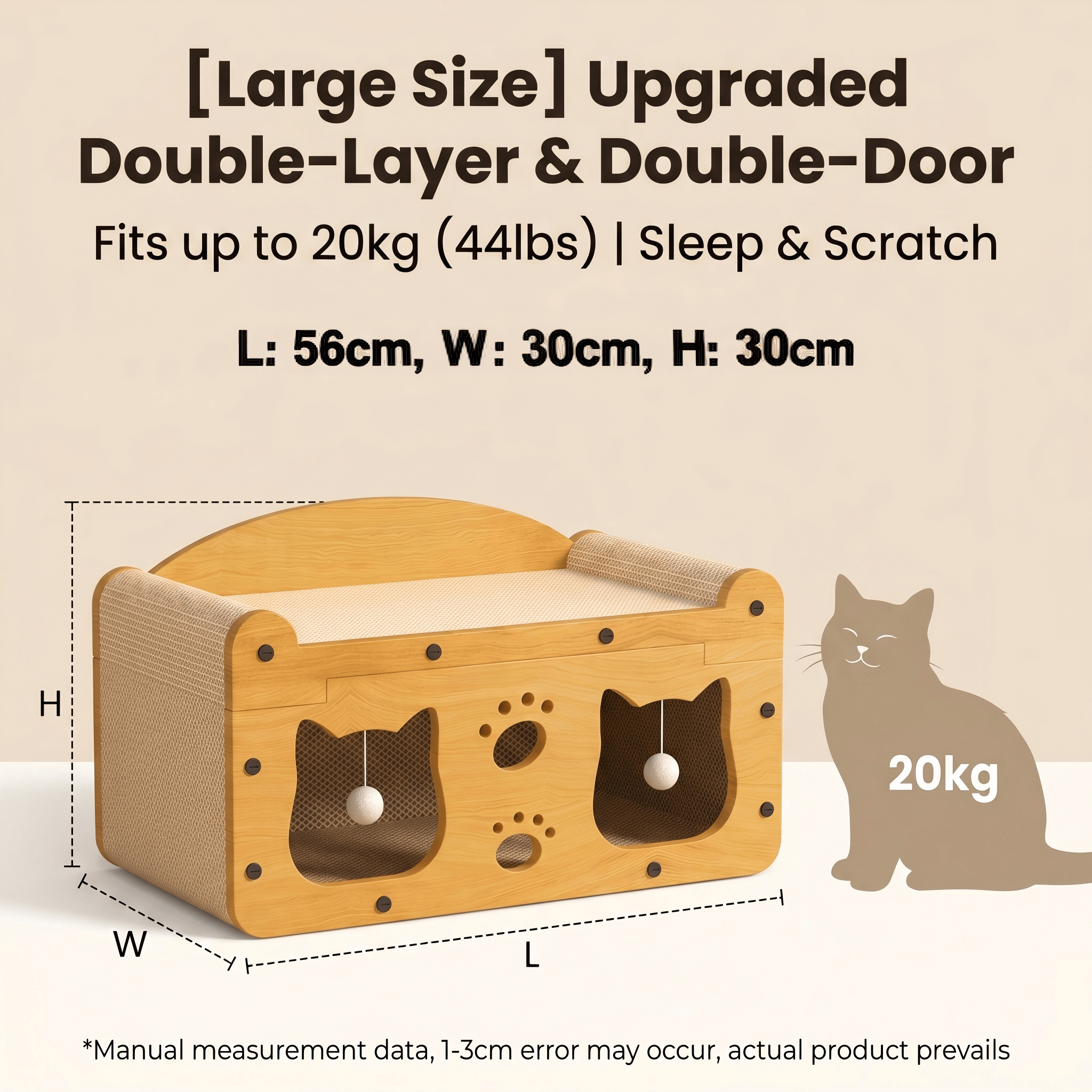 Multi-Style Double-Layer Cat Scratcher House