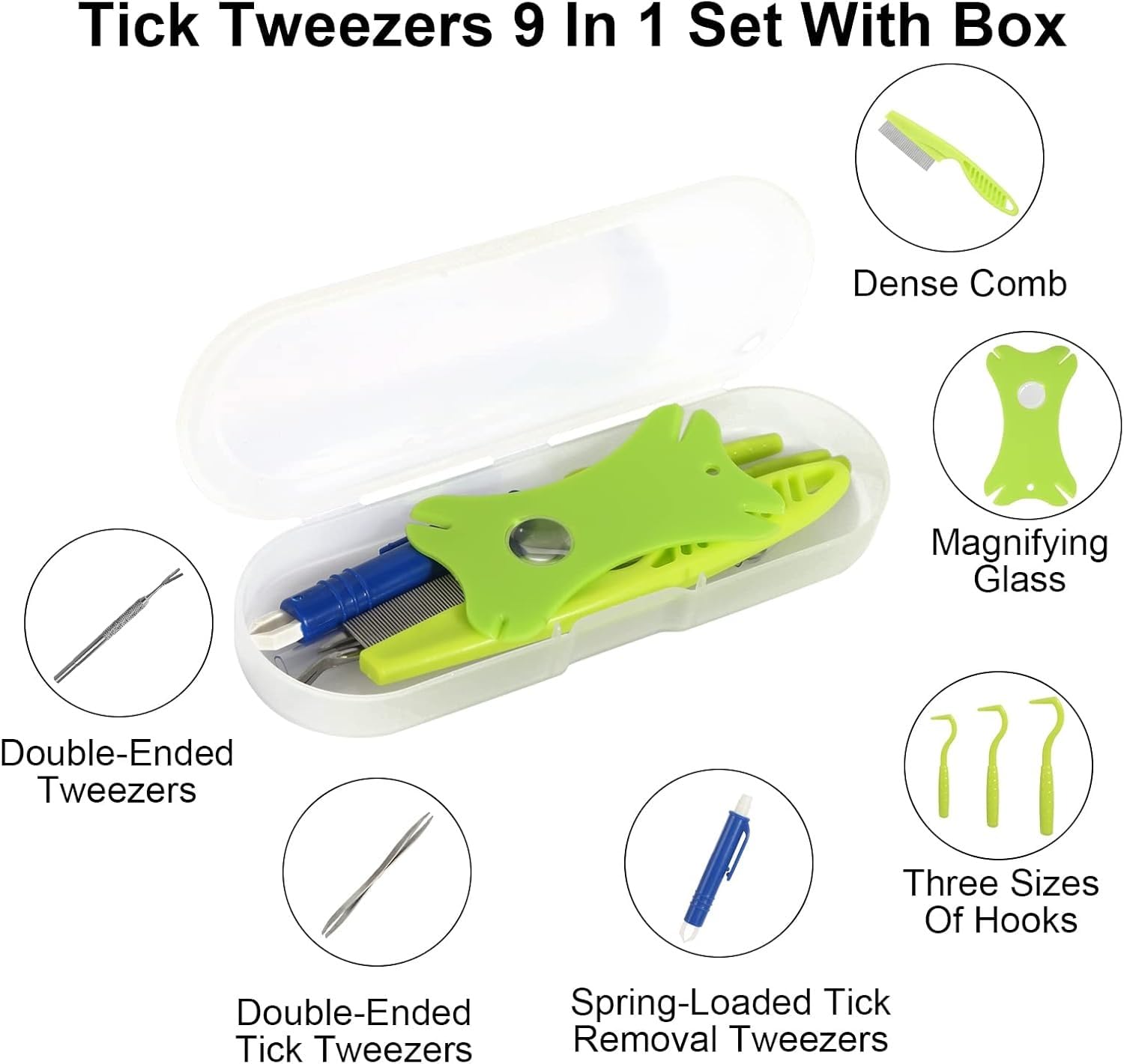 Tick Removal Tool 8-in-1 With Storage Box