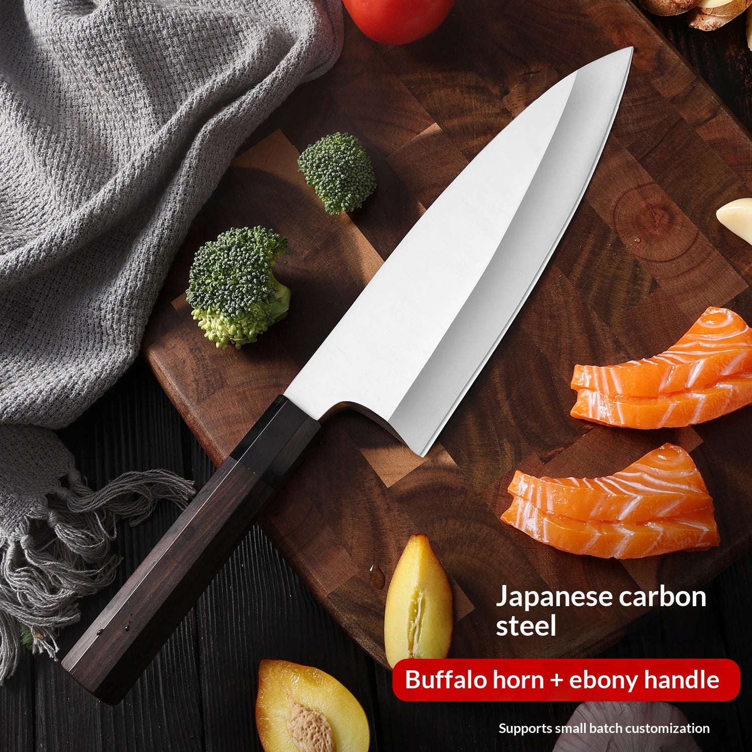 Steel Sashimi Fish-Head Cooking Knife