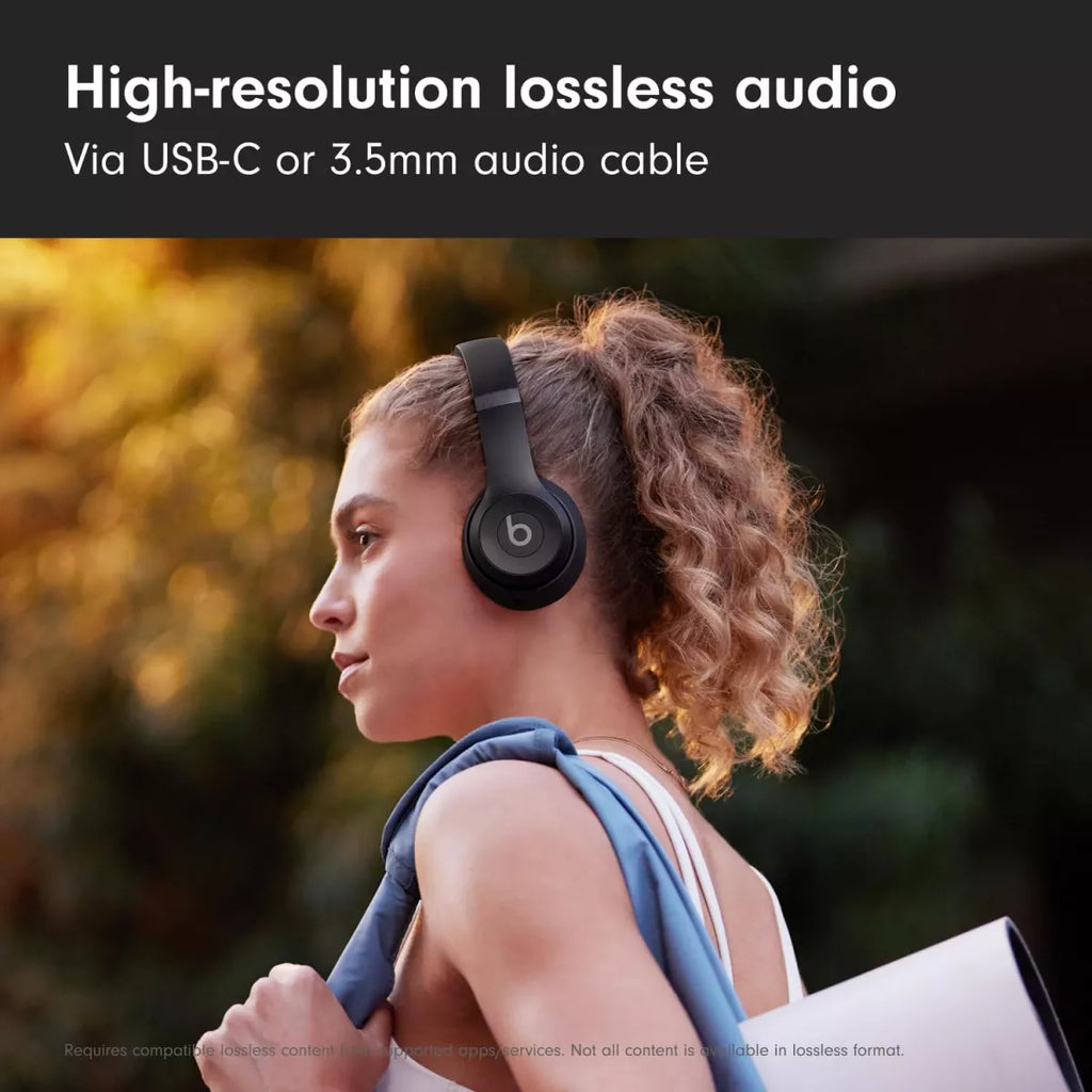 Beats Solo 4 Wireless Bluetooth On-Ear Headphones - Matt Black (view 5) — Soundmali