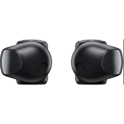 Black wireless earbuds from Bose Ultra Headphones featuring ultra open ear design