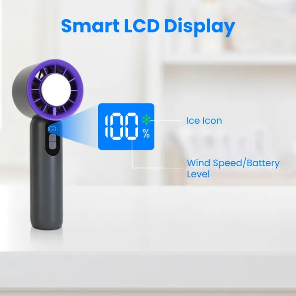 Handheld Turbo Fan with Ice Cooler Tray