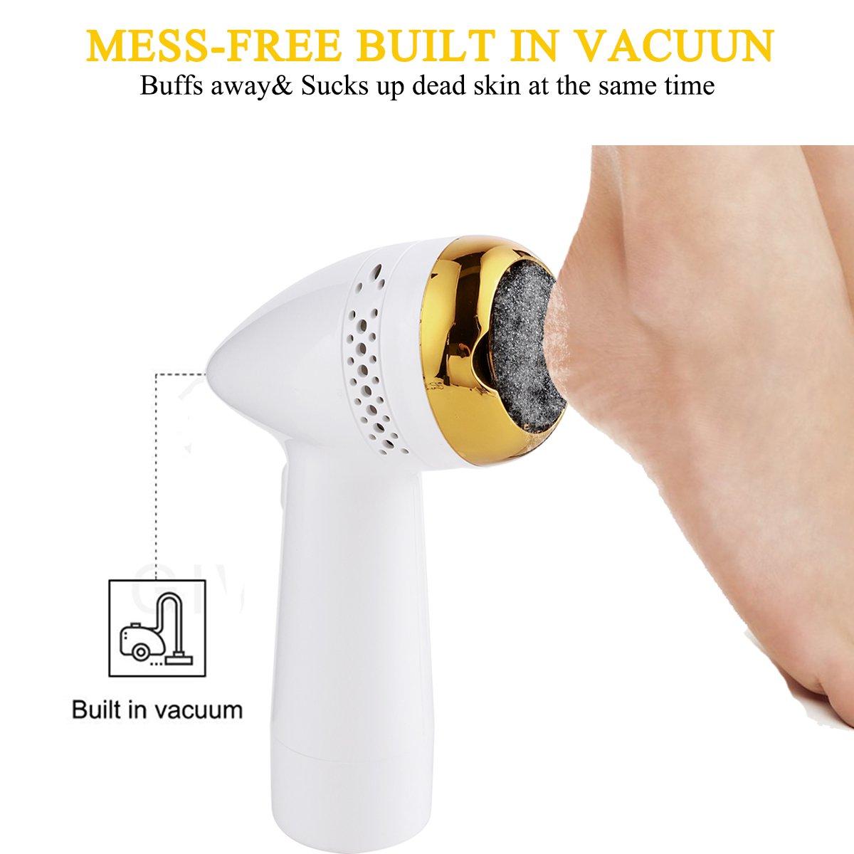 Electric Foot Polisher with Vacuum — Callus Remover, Dead Skin Exfoliator for Smooth Heels