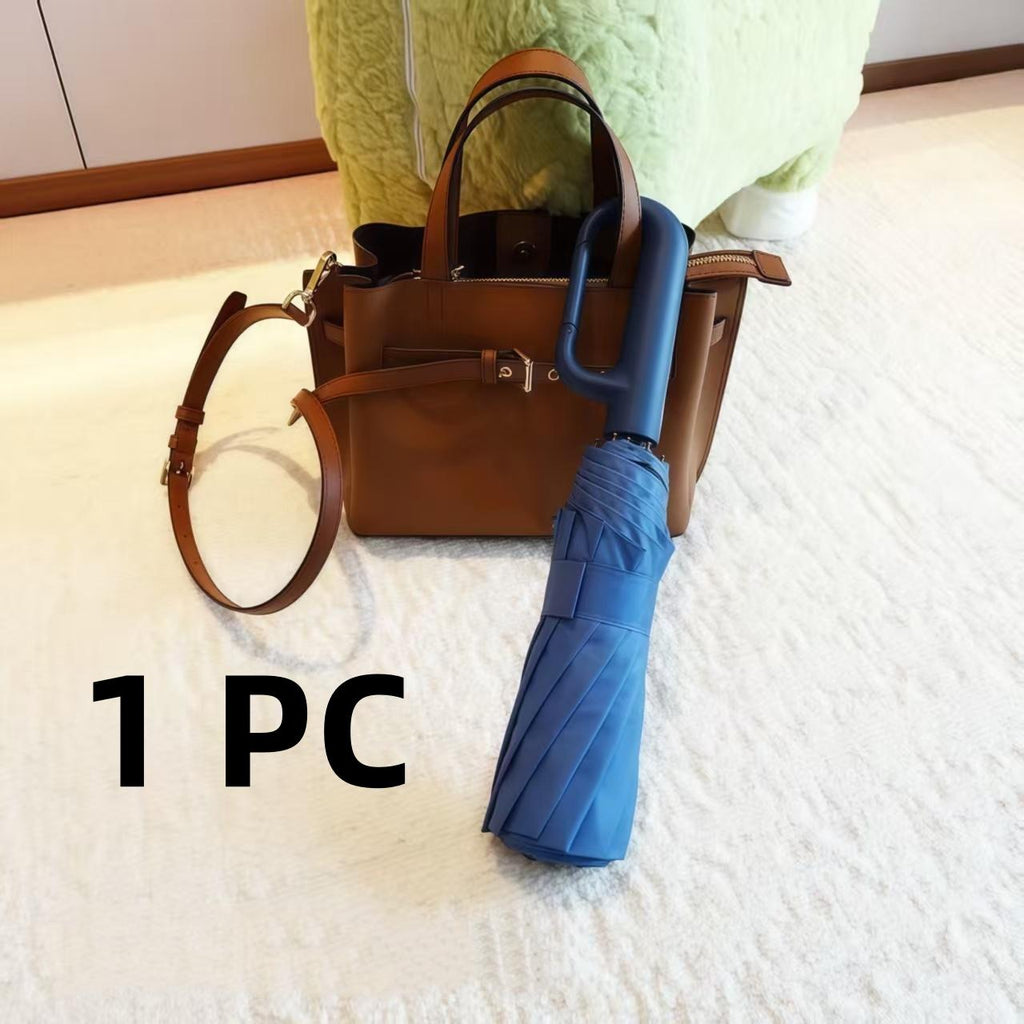 Fully Automatic Travel Umbrella — Windproof 12-Rib, One-Button Open/Close, UV Protection
