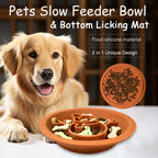 Slow-Feeding Bowl Silicone Pet Supplies For Cats And Dogs