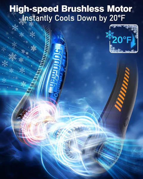 Rechargeable Neck Fan with Adjustable Airflow