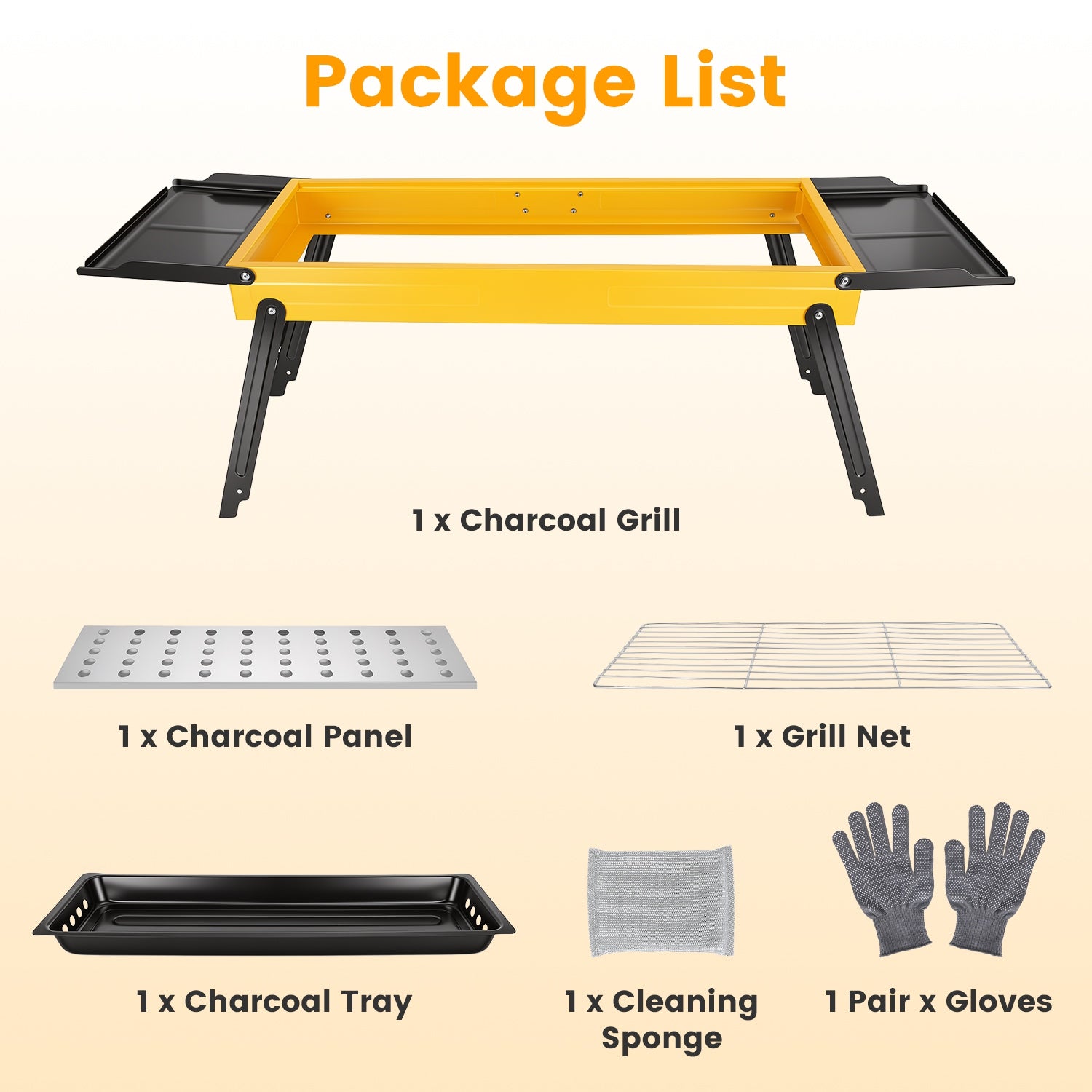 1Pc Portable Folding Charcoal Grill Stainless Steel Camping BBQ