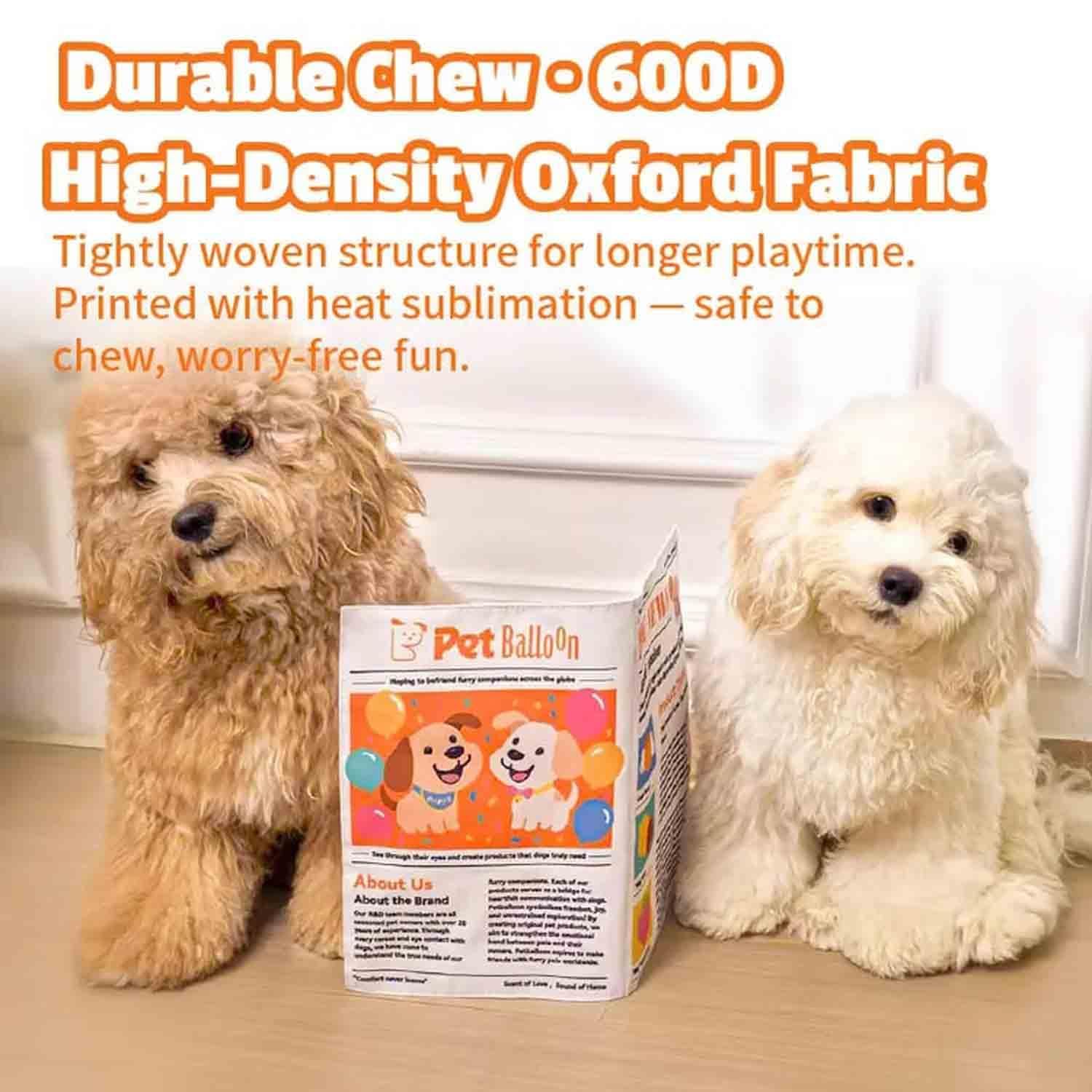 2-Pack Indestructible Newspaper Dog Toy