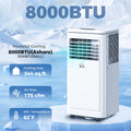 8,000 BTU Portable Air Conditioner for Apartments