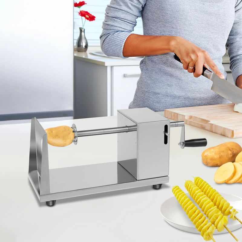 Stainless Steel Twister Potato Slicer Cutter Spiral Cutter Potato