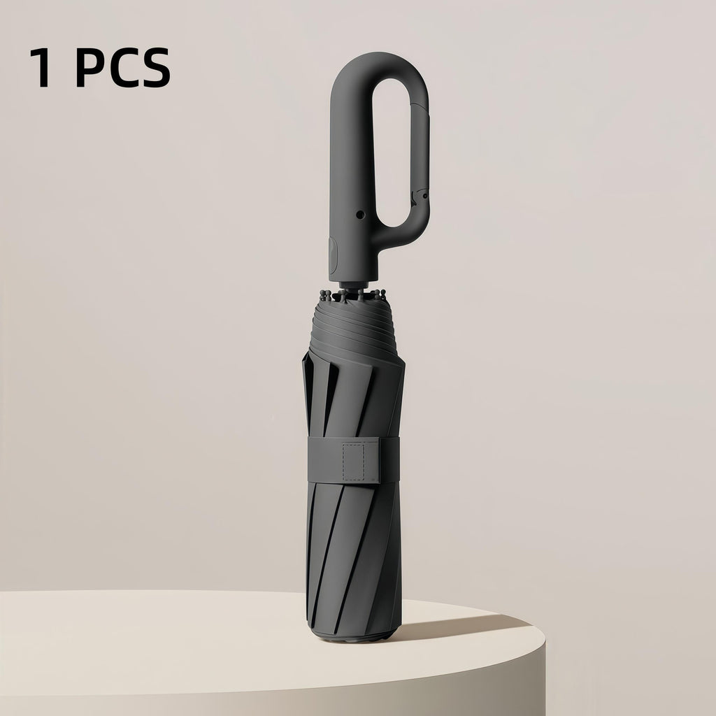 Fully Automatic Travel Umbrella — Windproof 12-Rib, One-Button Open/Close, UV Protection