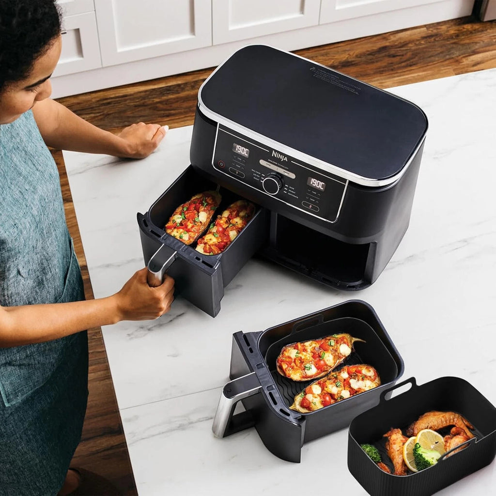 2X Air Fryer Silicone Pot Rectangle Baking Tray Basket