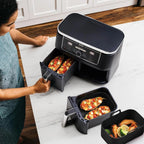 2X Air Fryer Silicone Pot Rectangle Baking Tray Basket