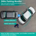 3 Channel Dash Cam Front Inside Rear Vehicle Driving