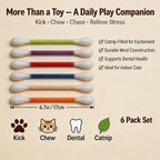 6Pack Cotton Swabs Cat Toys With Catnip