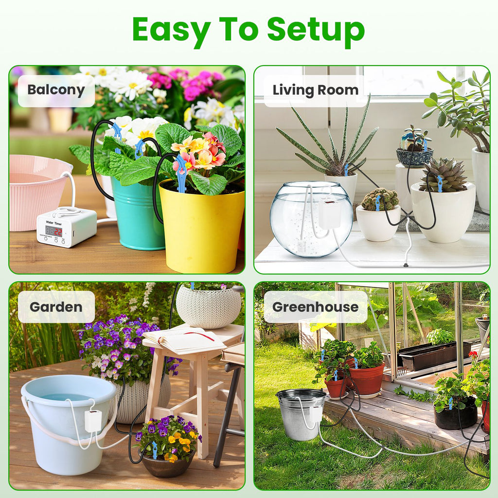 Automatic Indoor Plant Watering Device — Self-Drip Spikes, Adjustable Flow, Vacation Proof