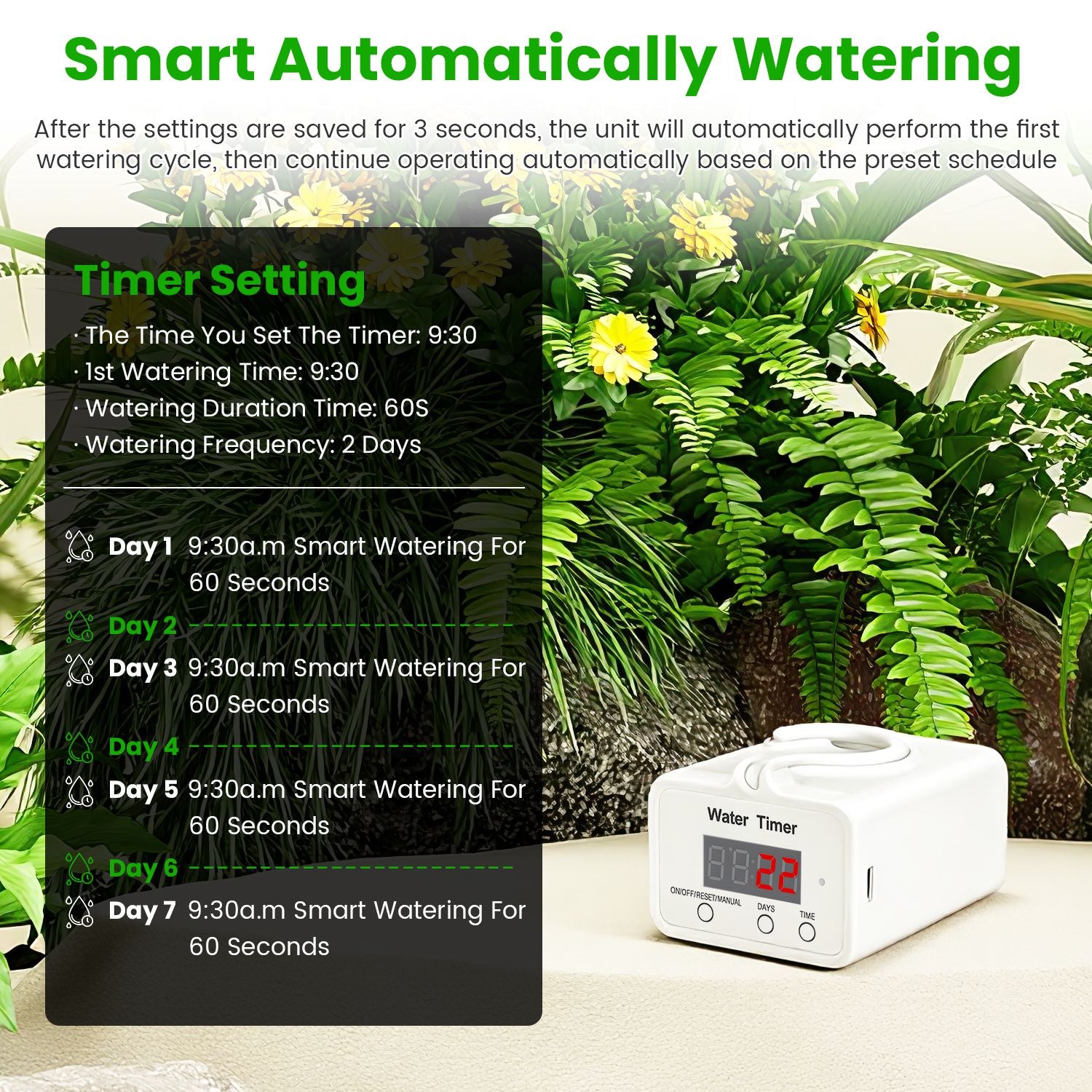 Automatic Indoor Plant Watering Device — Self-Drip Spikes, Adjustable Flow, Vacation Proof