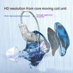 Transparent blue in-ear headphones KZ EDC for superior sound quality and customer reviews