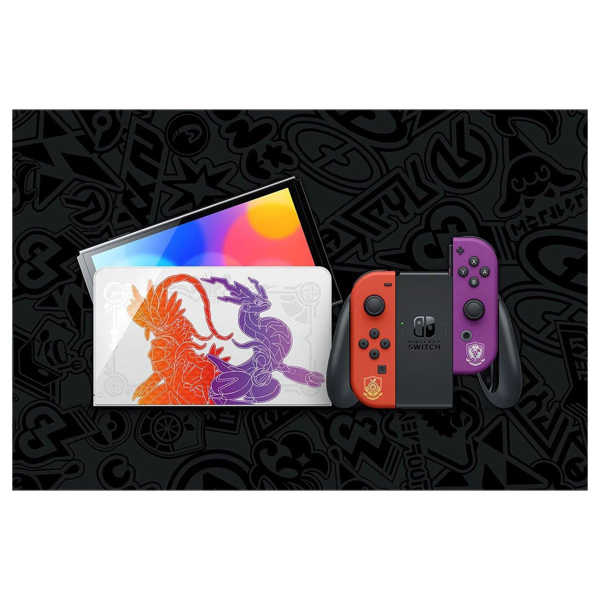 Nintendo Switch OLED Pokemon Scarlet and Violet Limited Edition Console (view 2) — Soundmali