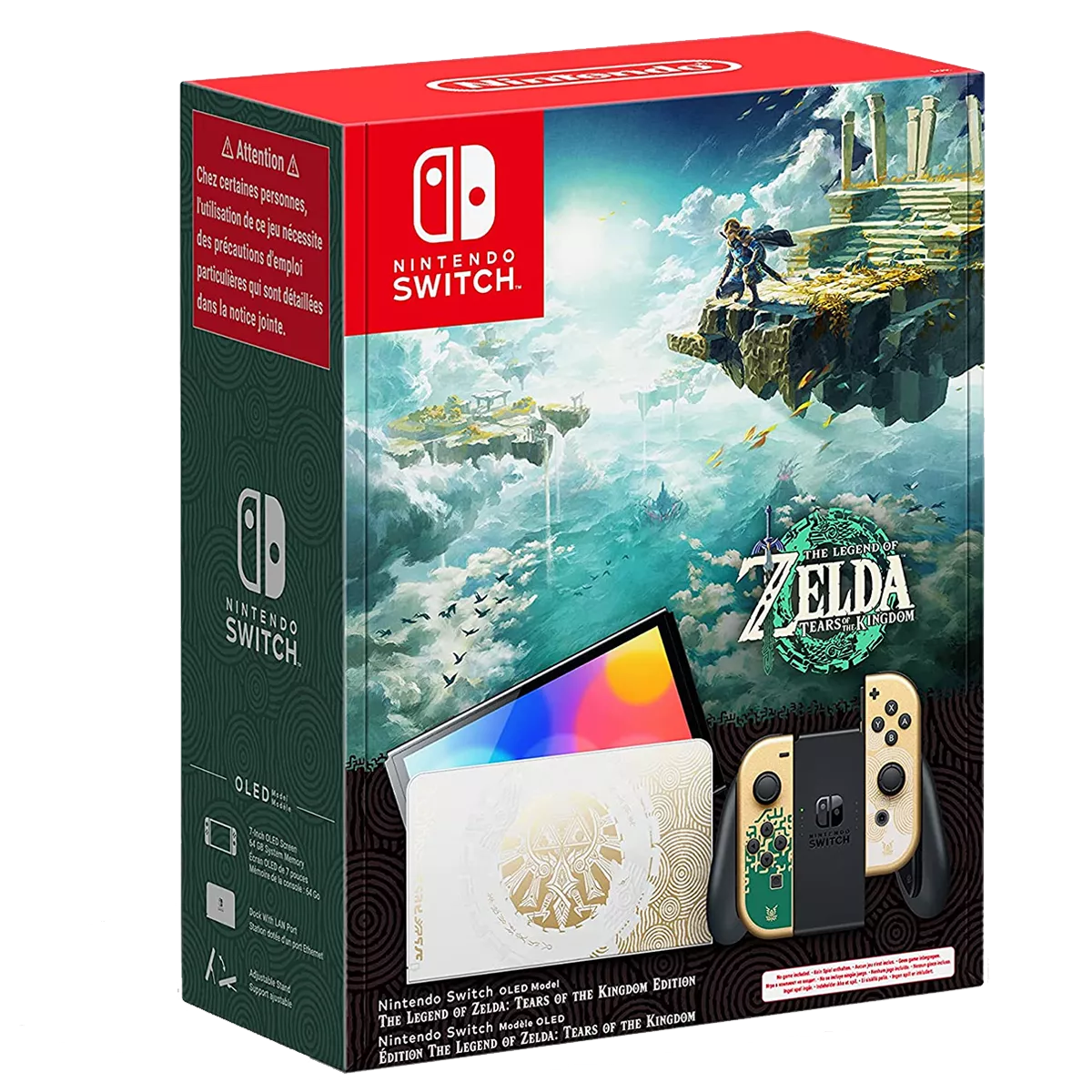 Nintendo Switch OLED Zelda: Tears of the Kingdom Limited Edition (view 3) — Soundmali