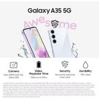 Samsung Galaxy A35 5G Smartphone (Dual-SIMs, 8+256GB) - Awesome Navy (view 3) — Soundmali