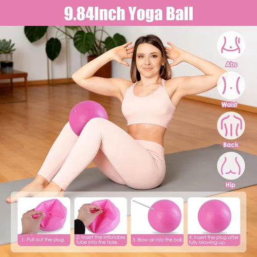 14-Piece Pilates Ring Essentials Kit — Magic Circle, Resistance Bands & Grip Socks - Image 2