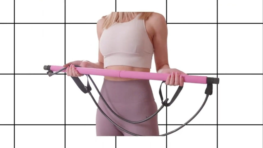 Pilates Bar Kit With 6 Resistance Bands — Home Gym Full Body Workout Set - Image 1
