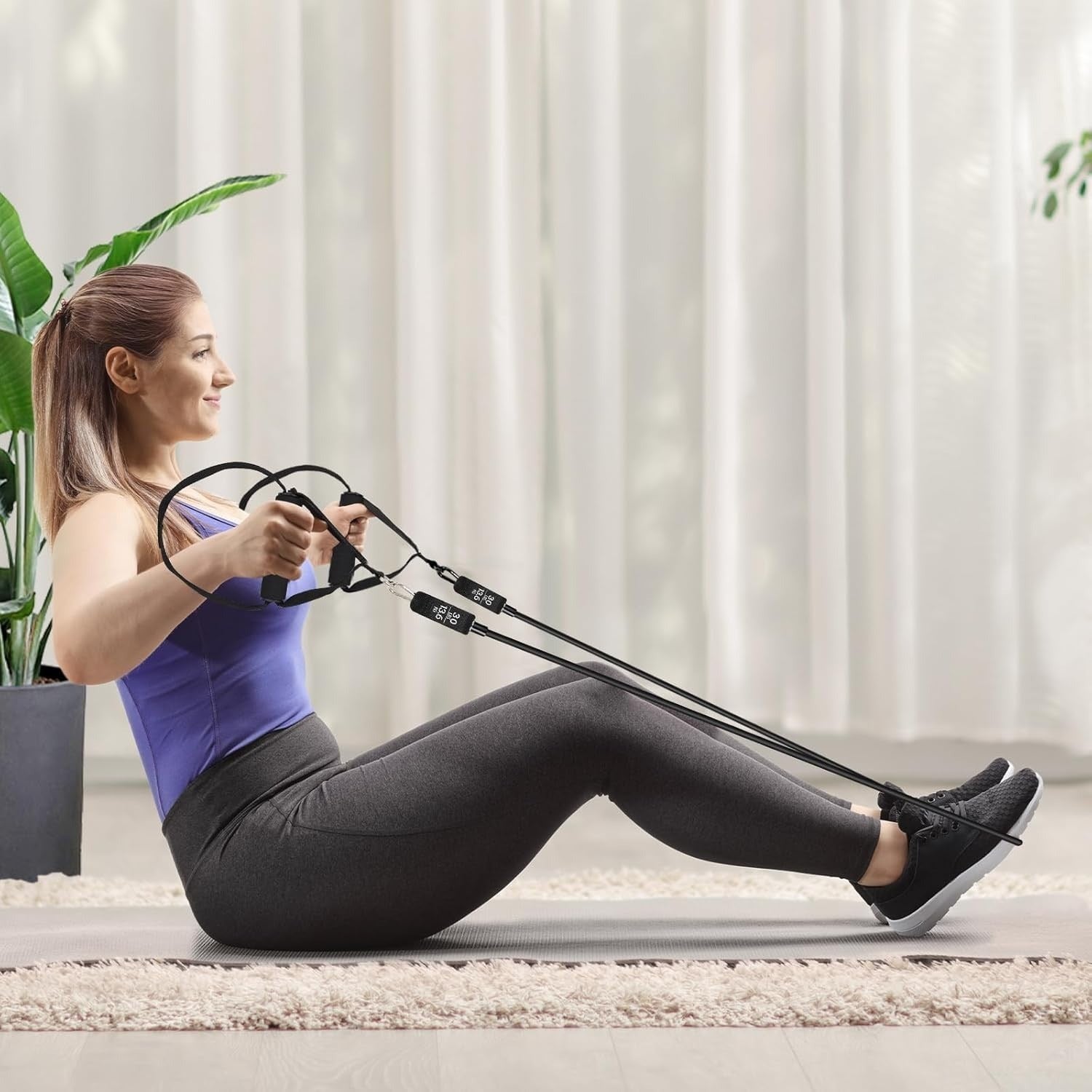 Pilates Bar Kit With 6 Resistance Bands — Home Gym Full Body Workout Set - Image 3