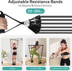 Pilates Bar Kit With 6 Resistance Bands — Home Gym Full Body Workout Set - Image 4