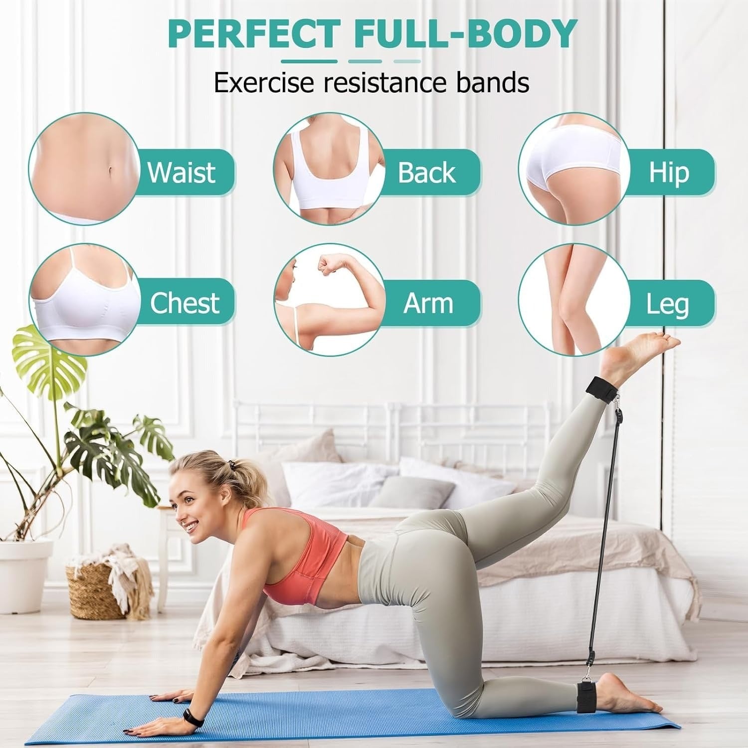 Pilates Bar Kit With 6 Resistance Bands — Home Gym Full Body Workout Set - Image 7
