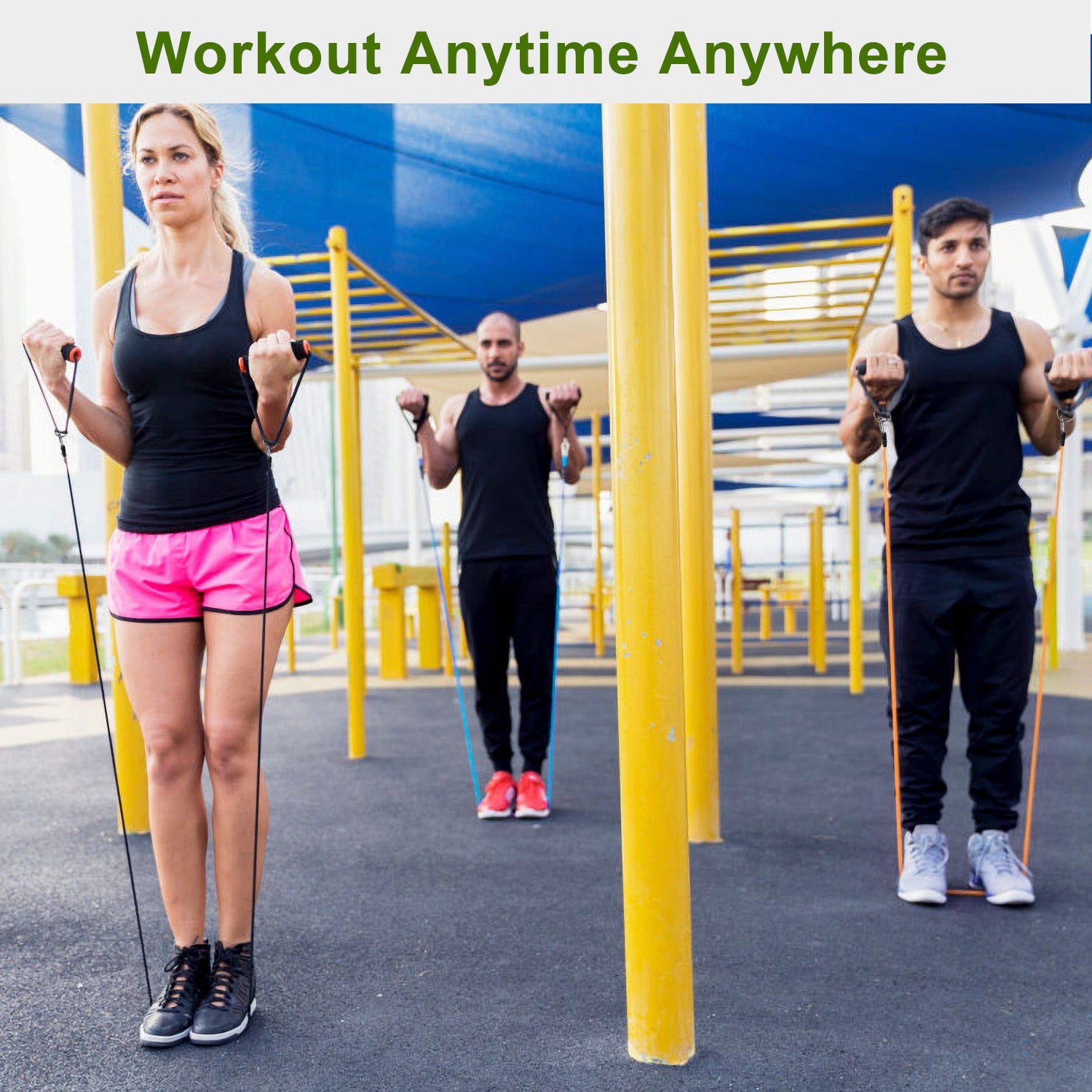 11-Piece Resistance Bands Set — Full Body Home Gym with Door Anchor & Handles - Image 2