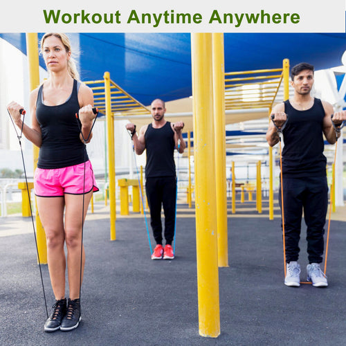 11-Piece Resistance Bands Set — Full Body Home Gym with Door Anchor & Handles - Image 2