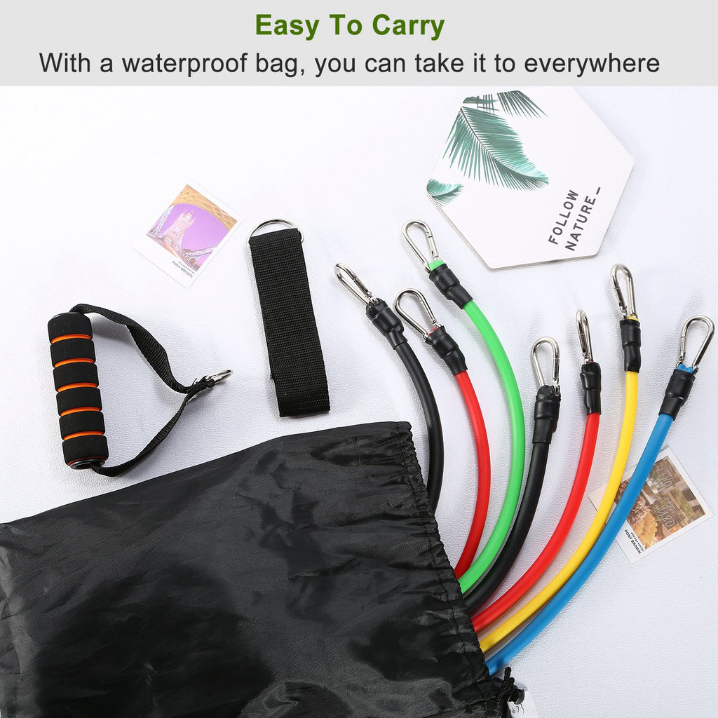 11-Piece Resistance Bands Set — Full Body Home Gym with Door Anchor & Handles - Image 7
